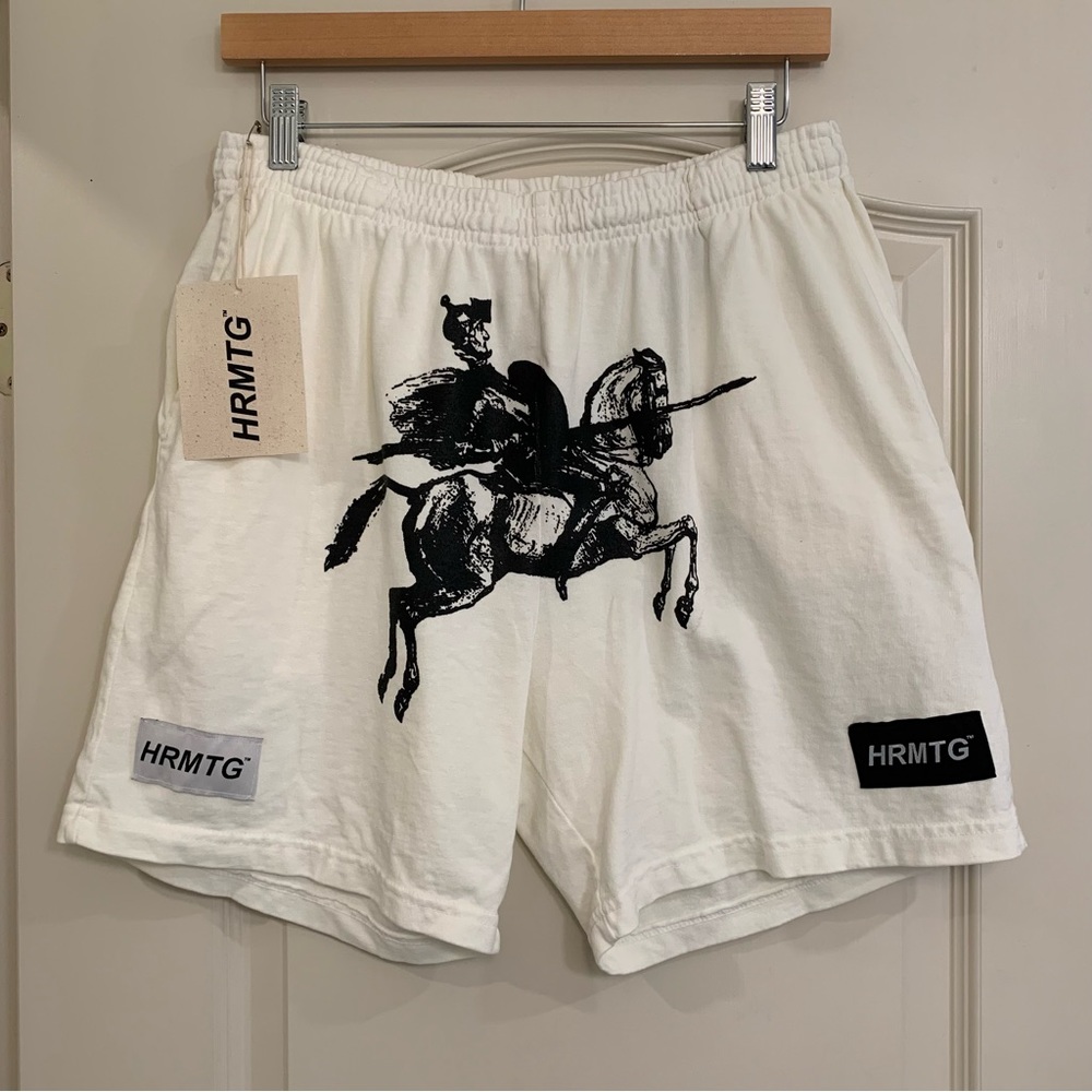 HRMTG Don Quixote knight shorts off white small
